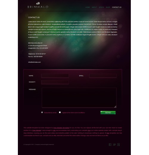 Display site template