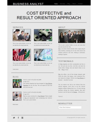 Business analyst site template