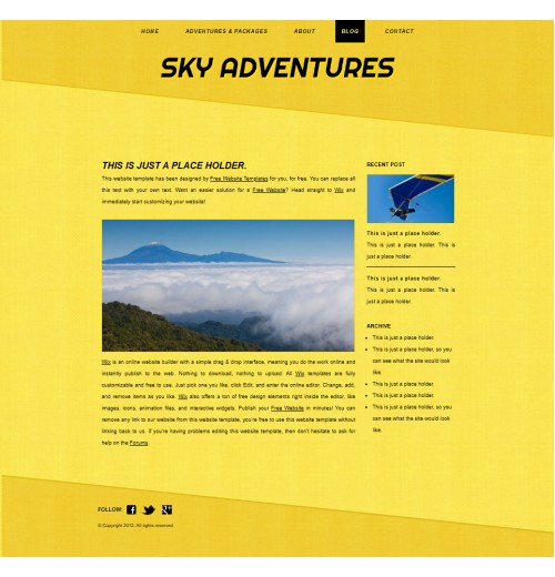 air sports site template