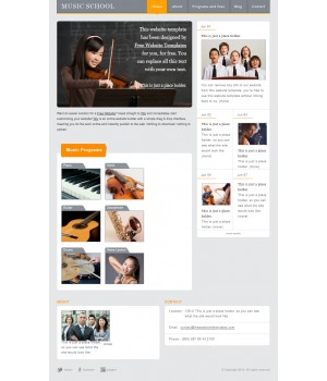 music school site template