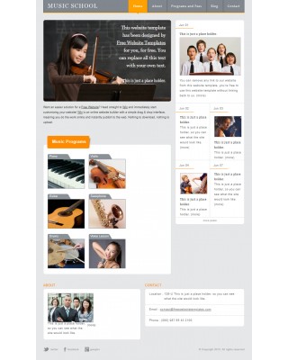 music school site template