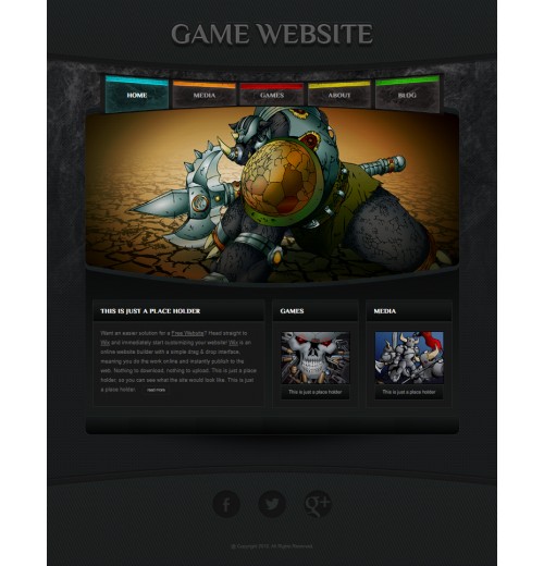 game site template