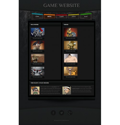 game site template