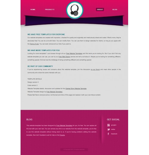 gadget shop site template