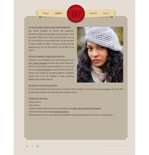 author web template