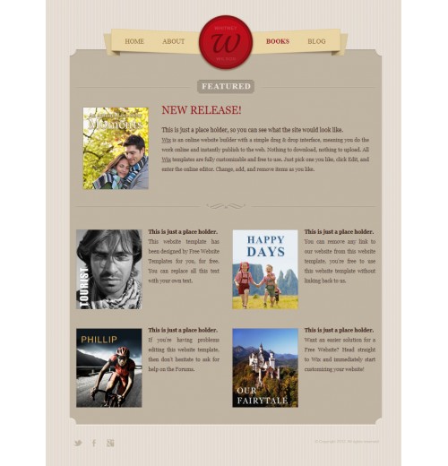 author web template