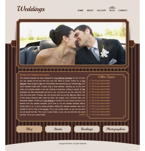 wedding web template