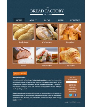 bread factory web template