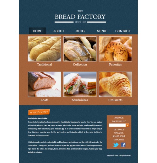 bread factory web template