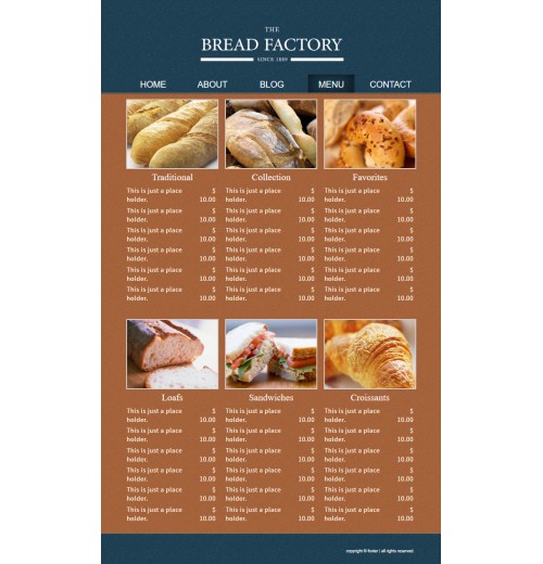 bread factory web template