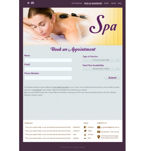 spa site template