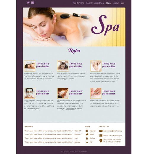 spa site template