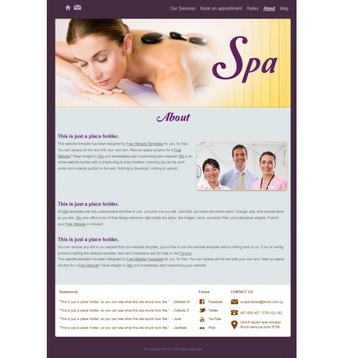 spa site template