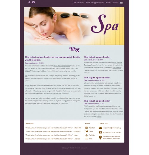 spa site template