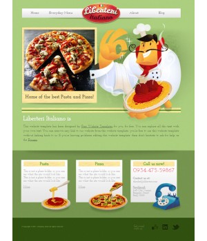 pizza pasta web template