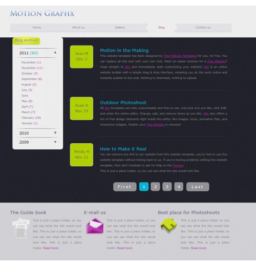 motion site template