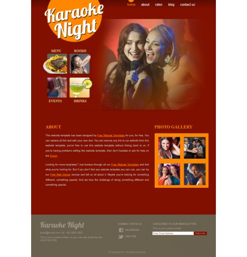 karaoke web template