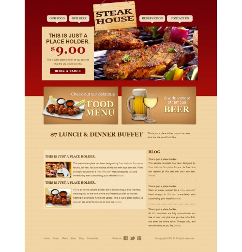 steakhouse web template