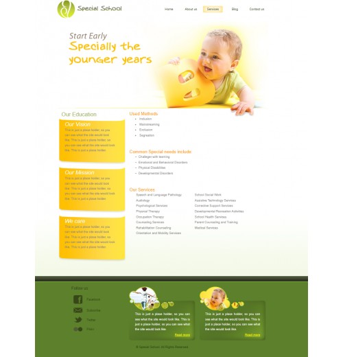 special school site template