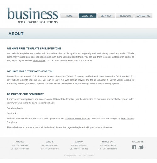 Business template