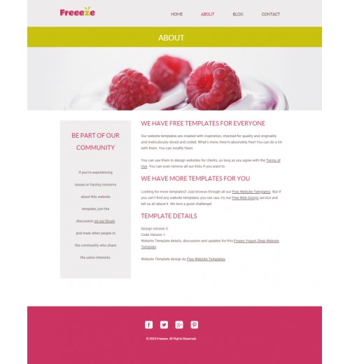 froyo shop template