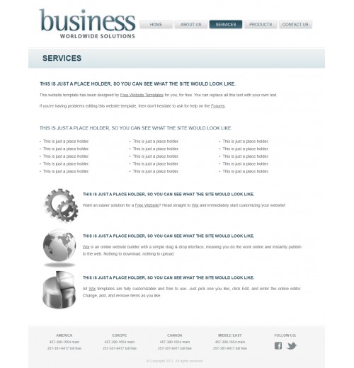 Business template