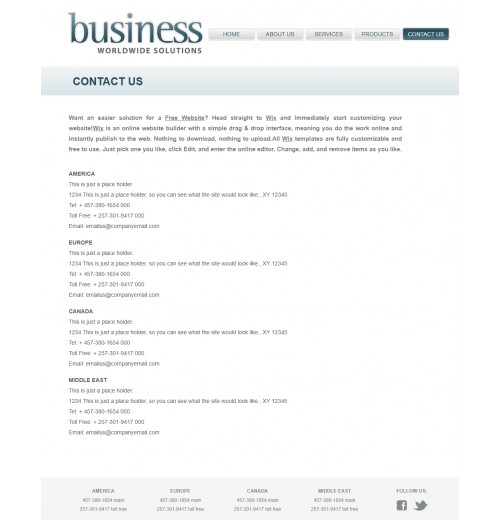 Business template