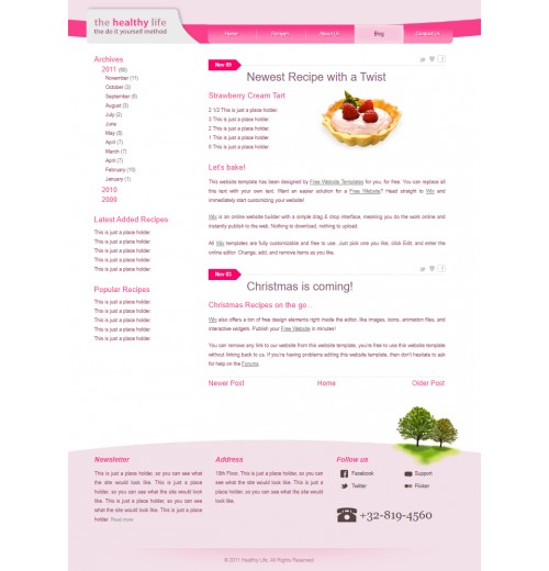 Healthy-living template