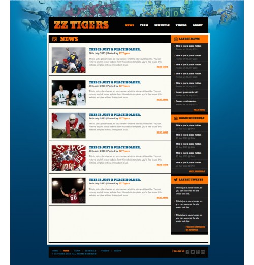 Football site template