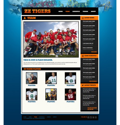 Football site template