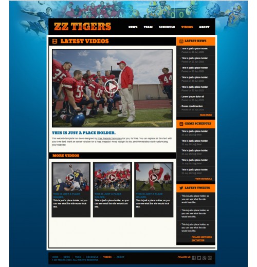 Football site template