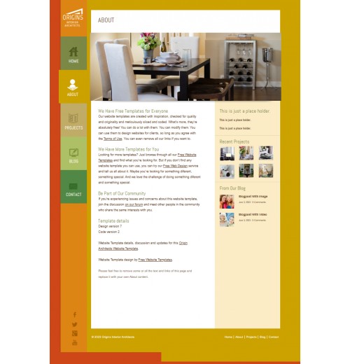 Origin Architects website template