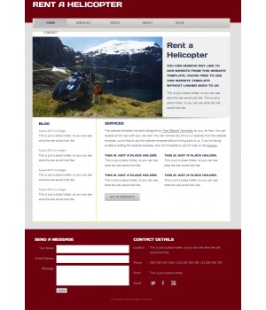 Helicopter transport web template